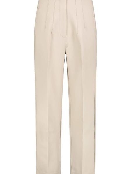 Sublevel Spodnie w kolorze kremowym rozmiar: S. Brązowe spodnie z wysokim stanem Sublevel, bez wzorów, z materiału, z podwyższonym stanem. Za 56,66 zł.