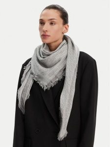 Calvin Klein Chusta K60K608779 Szary. Szare apaszki i chusty Calvin Klein, bez wzorów, z materiału. Za 239,99 zł.