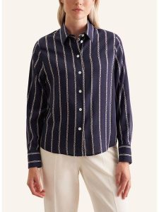 Seidensticker Koszula w kolorze granatowym rozmiar: 46. Niebieskie koszule Seidensticker, bez wzorów, z wiskozy, bez kołnierzyka, bez ramiączek. Za 159,59 zł.