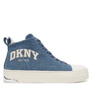Trampki DKNY. Niebieskie trampki DKNY, bez wzorów, bez zapięcia. Za 419,99 zł.
