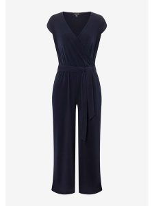 More & More Kombinezon w kolorze granatowym rozmiar: 40. Niebieskie kombinezony More & More, bez wzorów, z tkaniny, bez kołnierzyka, bez ramiączek. Za 152,62 zł.