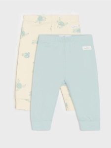 Bawełniane legginsy 2 pack - kremowy. Białe legginsy Sinsay, bez wzorów, z bawełny. W wyprzedaży za 12,99 zł.