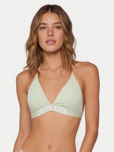 Calvin Klein Swimwear Góra od bikini LV00Q61222 Zielony. Zielone bikini Calvin Klein Swimwear, bez wzorów, z syntetyku. Za 209,99 zł.