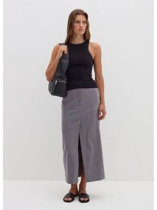 STEFANEL Spódnica w kolorze ciemnoszarym rozmiar: 44. Szare spódnice Stefanel, na co dzień, bez wzorów, maxi. Za 195,99 zł.