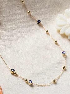 Lodie Silver Pozłacany naszyjnik z elementami ozdobnymi - dł. 42 cm rozmiar: onesize. Szare naszyjniki Lodie Silver, metalowe. Za 43,99 zł.