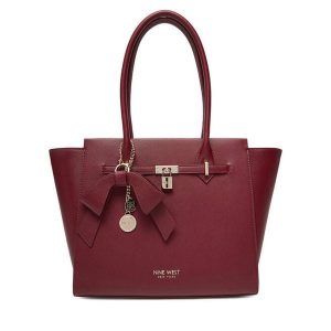 Torebka Nine West. Czerwone shopper bag Nine West, bez wzorów, bez dodatków. Za 369,99 zł.