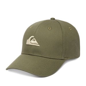 Czapka z daszkiem Quiksilver. Brązowe czapki Quiksilver, bez wzorów. Za 79,99 zł.