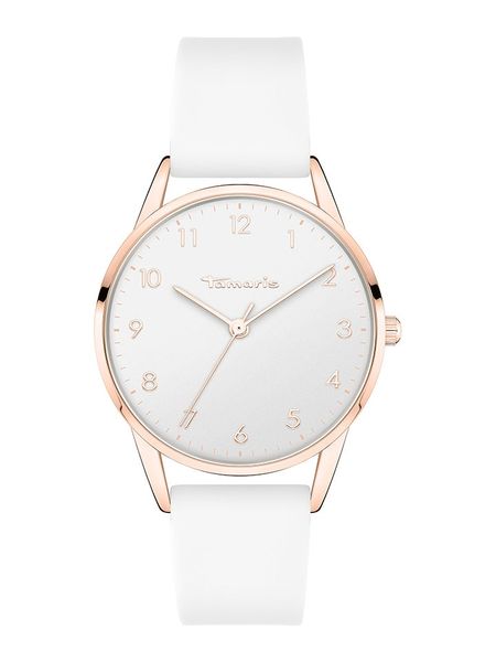 Tamaris Zegarek kwarcowy w kolorze różowozłoto-białym rozmiar: onesize. Białe, analogowe zegarki Tamaris. Za 183,15 zł.