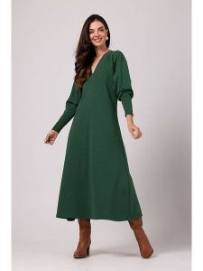 Be Wear Sukienka w kolorze zielonym rozmiar: S. Zielone sukienki Be Wear, s, bez wzorów, bez kołnierzyka, bez ramiączek, maxi, rozkloszowane. Za 153,71 zł.