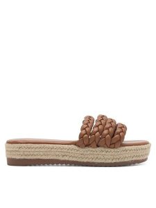 DeeZee Espadryle INCREDIBLE KL-E8875-2 Brązowy. Brązowe espadryle DeeZee, bez wzorów, z syntetyku, bez obcasa. Za 129,99 zł.