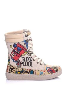 Streetfly Botki w kolorze beżowym ze wzorem rozmiar: 39. Brązowe botki Streetfly, bez wzorów, bez obcasa, na platformie, bez zapięcia. Za 276,45 zł.