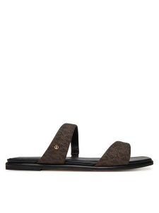 MICHAEL Michael Kors Klapki Jaida 40S5JDFS1B Brązowy. Brązowe klapki MICHAEL Michael Kors, bez wzorów, z materiału, bez obcasa. Za 329,99 zł.