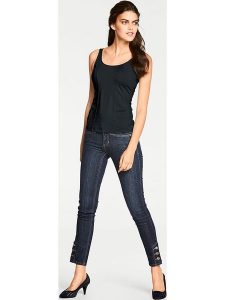 Heine Top w kolorze czarnym rozmiar: 36. Czarne topy Heine, bez wzorów, bez kołnierzyka, bez ramiączek. Za 43,99 zł.