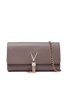 Valentino Torebka Divina VBS1R401G Beżowy. Brązowe torebki wieczorowe Valentino, bez wzorów, ze skóry, bez dodatków. Za 336,00 zł.