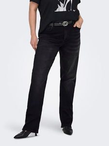 ONLY Carmakoma Dżinsy - Regular fit - w kolorze czarnym rozmiar: 44/L32. Czarne jeansy Only Carmakoma, z aplikacjami, ze skóry. Za 180,06 zł.