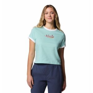 Columbia Koszulka Rolling Bend 2120001325. Niebieskie koszulki sportowe Columbia, bez wzorów, bez ramiączek. Za 93,99 zł.