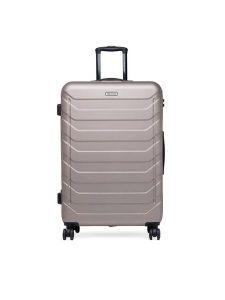 GINO ROSSI Walizka duża CEO-GIN-L-002-05-GOLD Złoty. Żółte walizki Gino Rossi, bez wzorów, z materiału, duże. Za 299,99 zł.