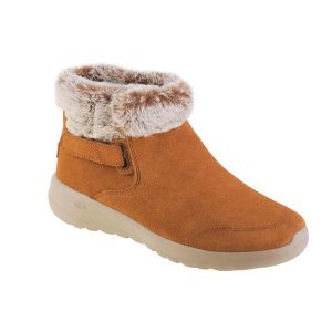 Buty zimowe damskie, Skechers On The Go Joy - First Glance. Brązowe buty trekkingowe Skechers, bez zapięcia. Za 209,99 zł.