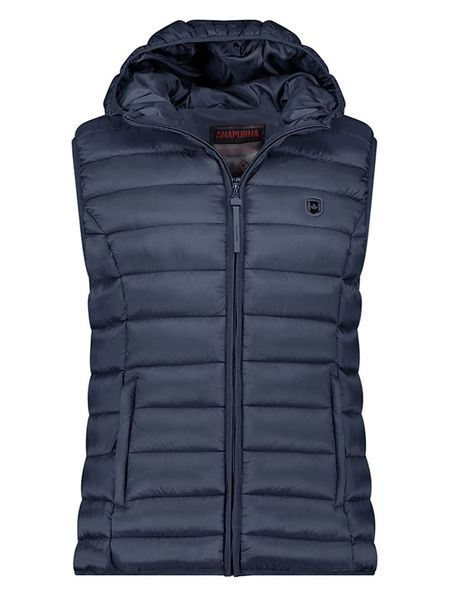 ANAPURNA Kamizelka pikowana "Vakitalana" w kolorze granatowym rozmiar: S. Niebieskie kamizelki ANAPURNA, s, bez wzorów, bez kołnierzyka, bez ramiączek, bez kaptura. Za 113,99 zł.