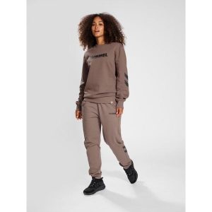 Bluza piłkarska dla dorosłych Hummel hml LEGACY. Brązowe bluzy Hummel, l, bez wzorów, bez kaptura. W wyprzedaży za 136,65 zł.