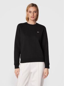 Tommy Jeans Bluza Fleece DW0DW09227 Czarny Regular Fit. Czarne bluzy Tommy Jeans, xxs, bez wzorów, z jeansu, bez kaptura. Za 229,99 zł.