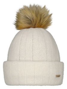 Barts Czapka "Civana" w kolorze kremowym rozmiar: onesize. Brązowe czapki Barts, bez wzorów, z wełny. Za 99,57 zł.