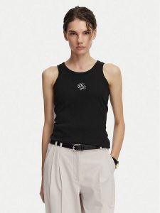 Beverly Hills Polo Club Top P-SS26W-TK550000 Czarny Regular Fit. Czarne topy Beverly Hills Polo Club, l, bez wzorów, z bawełny, bez kołnierzyka, bez ramiączek. Za 58,99 zł.