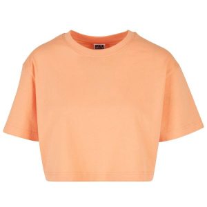 Krótka Koszulka Damska Oversize Crop. Brązowe bluzki Urban Classics, xl, bez wzorów, casualowe, bez kołnierzyka, bez ramiączek. Za 54,99 zł.