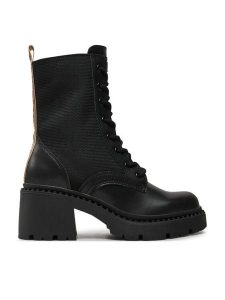 Pepe Jeans Botki Glen West PLS50551 Czarny. Czarne botki Pepe Jeans, bez wzorów, z jeansu, bez obcasa, na słupku, bez zapięcia. Za 529,99 zł.