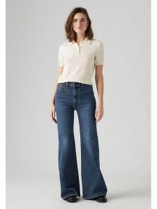 Levi's Dżinsy - Comfort fit - w kolorze granatowym rozmiar: W28/L34. Niebieskie jeansy Levi's®, z aplikacjami, z podwyższonym stanem. Za 290,57 zł.