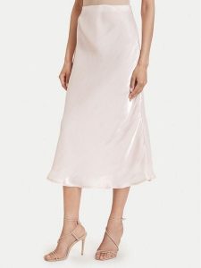 Maryley Spódnica midi 26EB704/37RO Różowy jasny Regular Fit. Czerwone spódnice Maryley, l, bez wzorów, z syntetyku, midi. Za 309,99 zł.