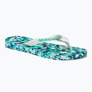 Japonki Havaianas Brasil Tech II. Niebieskie klapki Havaianas, bez wzorów, bez obcasa. Za 73,99 zł.