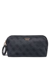 Guess Kosmetyczka Adrian Logo Travel TWNB21 68851 Szary ciemny. Szare torebki klasyczne Guess, z aplikacjami, z materiału, bez dodatków. Za 264,99 zł.