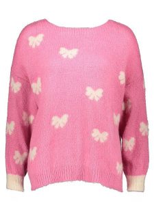 Miss goodlife Sweter w kolorze różowym rozmiar: XL. Różowe swetry oversize miss goodlife, xl, bez wzorów, z wełny, bez ramiączek. Za 158,10 zł.