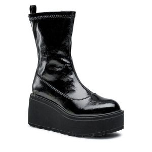 Botki Jenny Fairy. Czarne botki Jenny Fairy, bez wzorów, bez obcasa, na koturnie, bez zapięcia. Za 109,99 zł.