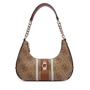 Torebka Guess. Brązowe torebki klasyczne Guess, z aplikacjami, bez dodatków. Za 449,99 zł.