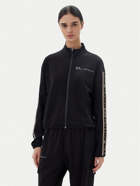 EA7 Emporio Armani Bluza 7W000275 AF12501 UC001 Czarny Regular Fit. Czarne bluzy EA7 Emporio Armani, m, bez wzorów, z syntetyku, bez kaptura. Za 289,99 zł.