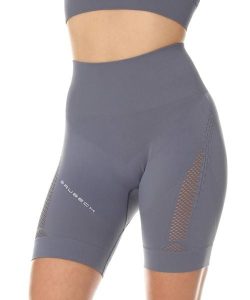 Legginsy damskie treningowe z któtką nogawką Brubeck GYM. Czarne legginsy Brubeck, bez wzorów, z dzianiny, z podwyższonym stanem, krótkie. Za 124,99 zł.