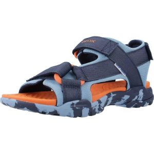 Sandały Geox Model J Borealis B Kolor Niebieski. Niebieskie buty trekkingowe Geox, z tkaniny, bez zapięcia. Za 258,40 zł.