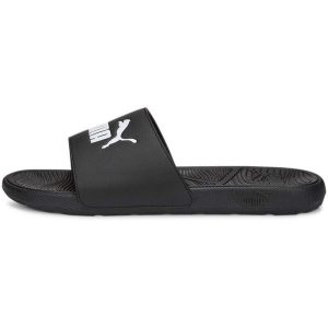 Klapki basenowe dla dorosłych Puma Cool Cat 2.0. Białe klapki Puma, bez wzorów, z materiału, bez obcasa. Za 155,00 zł.