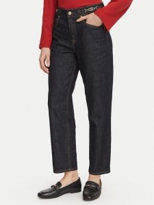 Tommy Hilfiger Jeansy Jackie WW0WW51405 Granatowy Tapered Fit. Niebieskie jeansy TOMMY HILFIGER, bez wzorów, z bawełny. Za 649,99 zł.