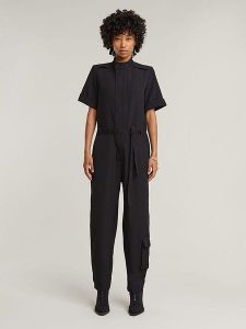 G-Star Kombinezon w kolorze czarnym rozmiar: S. Czarne kombinezony G-Star, s, bez wzorów, retro, bez kołnierzyka, bez ramiączek. Za 288,52 zł.