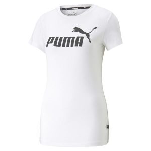 Koszulka Kobieta Puma Essentials Slim biały. Białe bluzki Puma, xs, bez wzorów, sportowe, bez kołnierzyka, bez ramiączek. Za 105,65 zł.