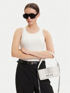 Just Cavalli Torebka 80RA4BP3 ZSD95 Biały. Białe torebki klasyczne Just Cavalli, bez wzorów, ze skóry, bez dodatków. Za 674,99 zł.