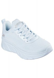 Buty SKECHERS 117385S Niebieski. Niebieskie czapki Skechers, bez wzorów, z materiału. Za 268,99 zł.