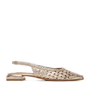 Baleriny MEXX. Żółte balerinki Mexx, bez wzorów, bez obcasa, bez zapięcia. Za 329,99 zł.