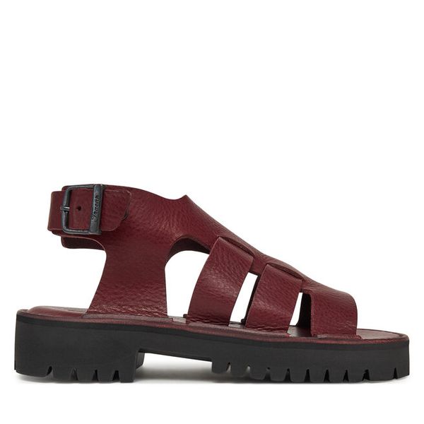 Sandały Fracap. Czerwone sandały Fracap, bez wzorów, bez obcasa, na płaskiej podeszwie, bez zapięcia. Za 479,99 zł.