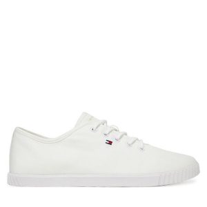 Tenisówki Tommy Hilfiger. Białe trampki TOMMY HILFIGER, bez wzorów, bez zapięcia. Za 209,99 zł.