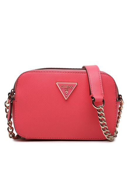 Guess Torebka Noelle HWZG78 79140 Różowy. Czerwone listonoszki Guess, z aplikacjami, ze skóry, bez dodatków. Za 329,99 zł.