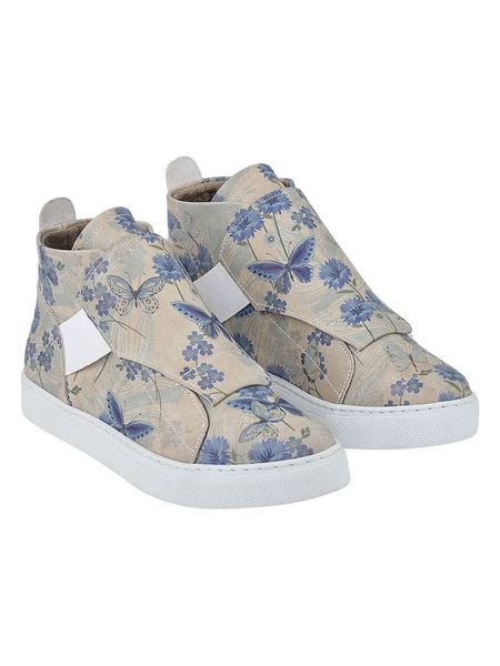 Streetfly Sneakersy w kolorze beżowo-niebieskim rozmiar: 41. Brązowe trampki Streetfly, bez wzorów, za kostkę, bez zapięcia. Za 201,55 zł.